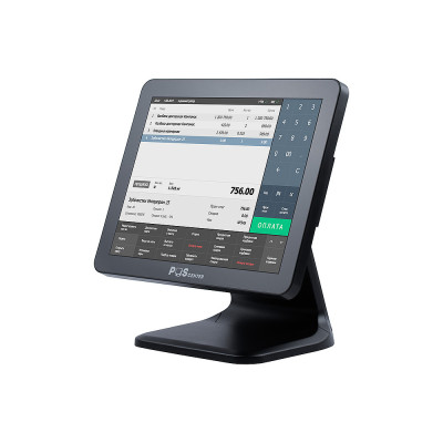 Сенсорный моноблок POScenter Atlas Pro (15", PCAP, N97, RAM 8Gb, SSD 128Gb, MSR, V1 стенд) без ОС